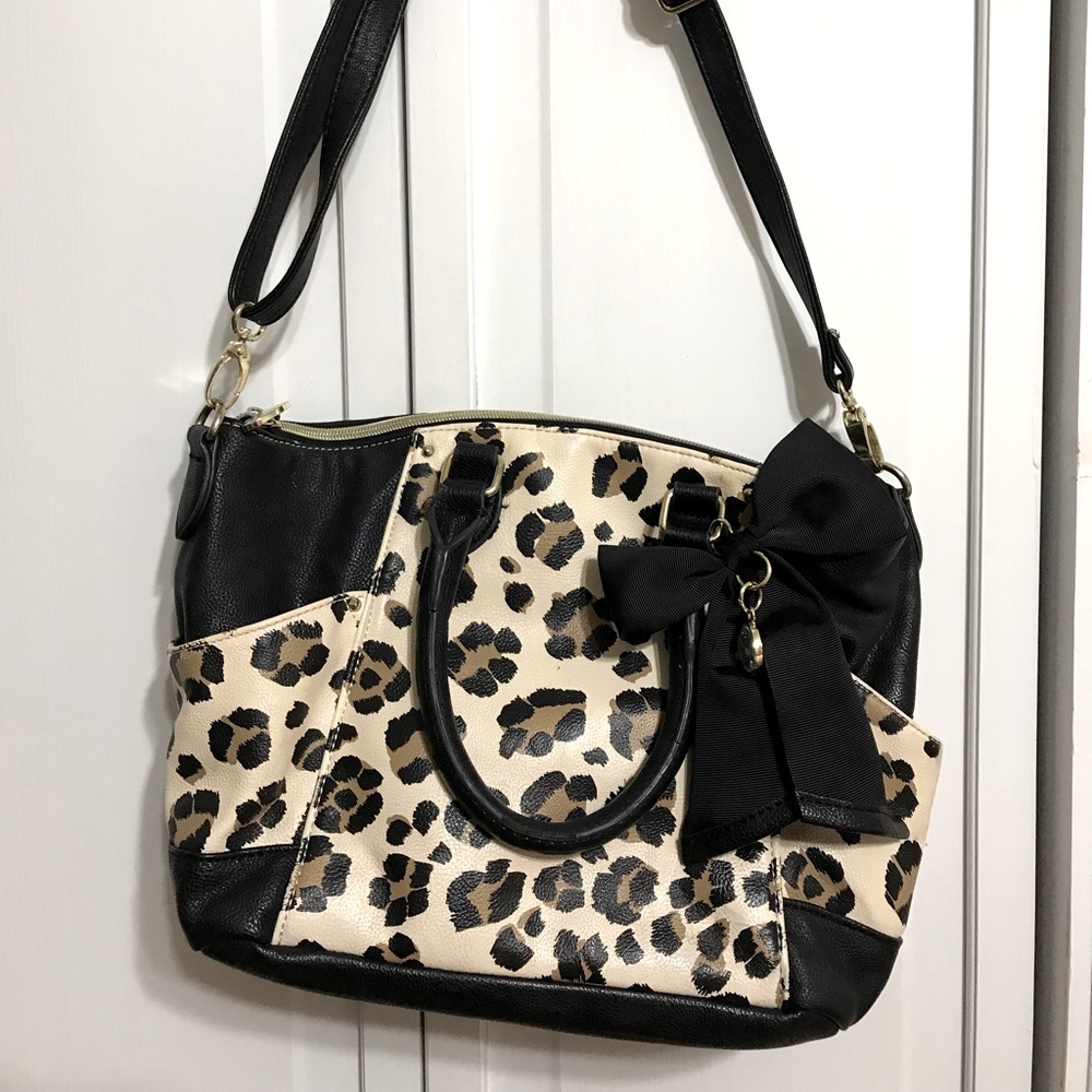 Betsey Johnson Leopard Crossbody w Bow